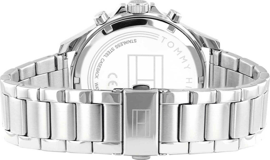 Tommy Hilfiger Bank Chronograph Blue Dial Silver Steel Strap Watch for Men - 1791718 Buy Now By Tommy Hilfiger