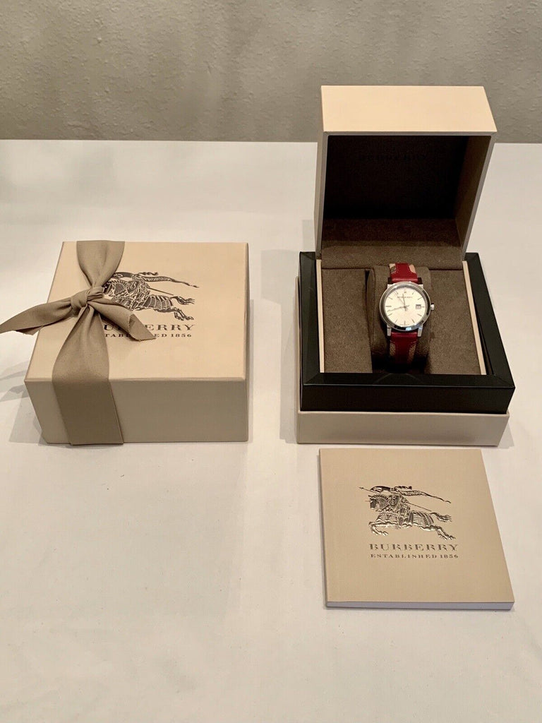 Burberry The City White Dial Haymarket Pink Leather Strap Watch for Women - BU9149 Buy Now By Burberry