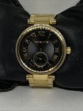 Michael Kors Skylar Black Dial Gold Steel Strap Watch for Women - MK5989 Buy Now By Michael Kors