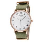 Tissot T Classic Everytime White Dial Green Nylon Strap Watch for Men - T109.610.38.032.00 Buy Now By Tissot