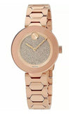 Movado Bold Crystal Pave Rose Gold Dial Rose Gold Steel Strap Watch For Women - 3600493 Buy Now By Movado