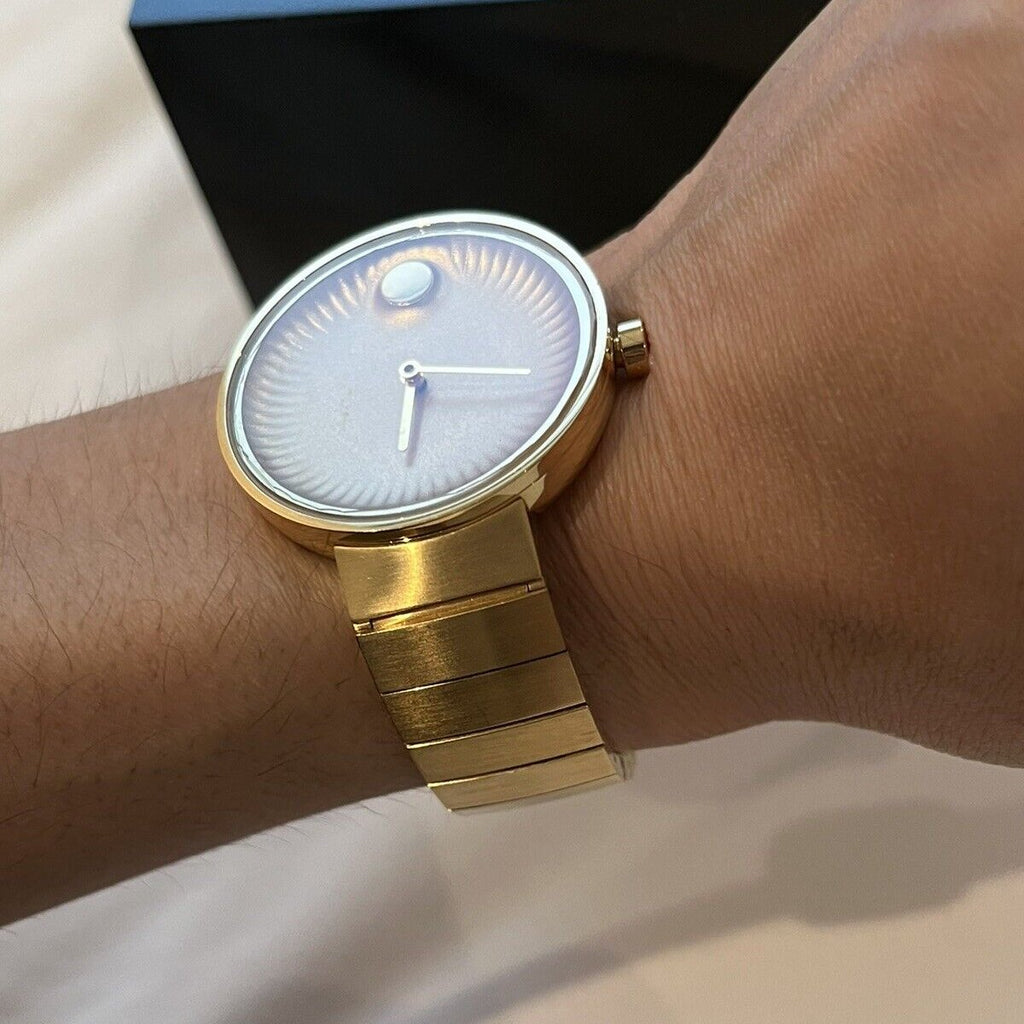 Movado Edge Gold Dial Gold Steel Strap Watch for Women - 3680014 Buy Now By Movado