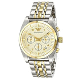 Emporio Armani Classic Chronograph White Dial Two Tone Steel Strap Watch For Men - AR0396 Buy Now By Emporio Armani
