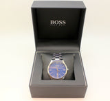 Hugo Boss Governer Blue Dial Silver Steel Strap Watch for Men - 1513487 Buy Now By Hugo Boss