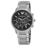 Emporio Armani Sportivo Chronograph Black Dial Silver Steel Strap Watch For Men - AR2460 Buy Now By Emporio Armani