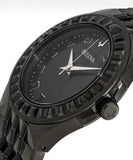 Bulova Crystal Collection Phantom Black Dial Black Steel Strap Watch for Men - 98A240 Buy Now By Bulova