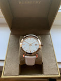 Burberry The City White Dial White Leather Strap Watch for Women - BU9012 Buy Now By Burberry