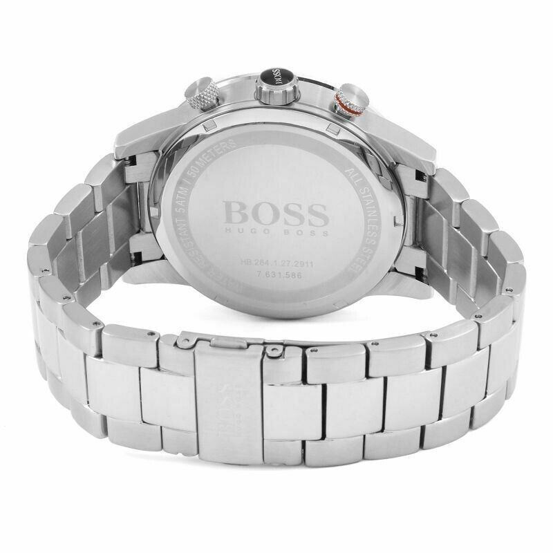 Hugo Boss Rafale Chronograph Black Dial Silver Steel Strap Watch for Men - 1513509 Buy Now By Hugo Boss