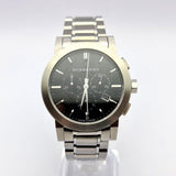 Burberry The City Black Dial Silver Steel Strap Watch for Men - BU9351 Buy Now By Burberry