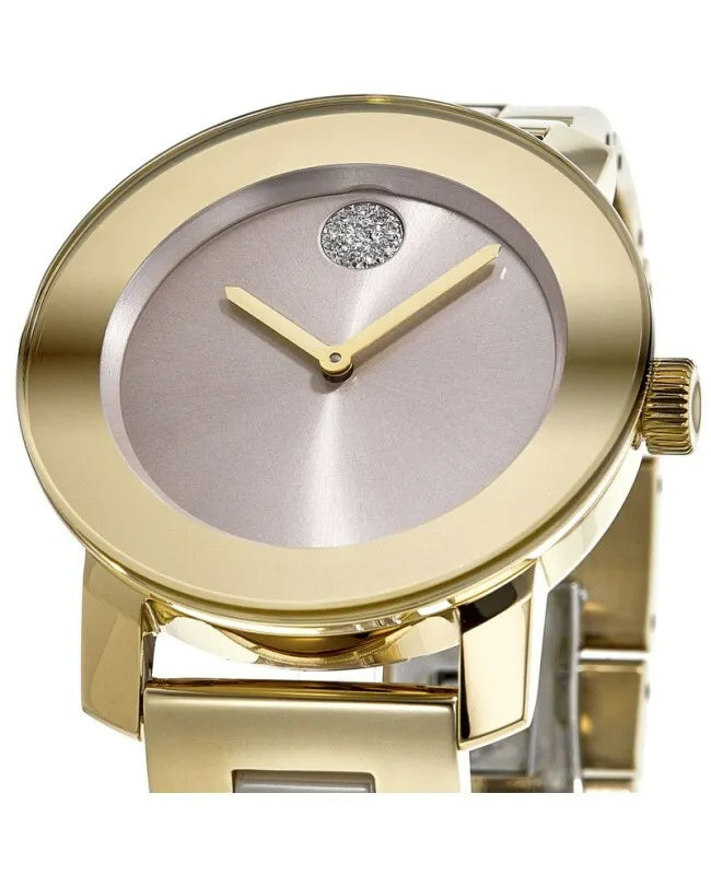 Movado Bold Beige Dial Two Tone Steel Strap Watch For Women - 3600640 Buy Now By Movado