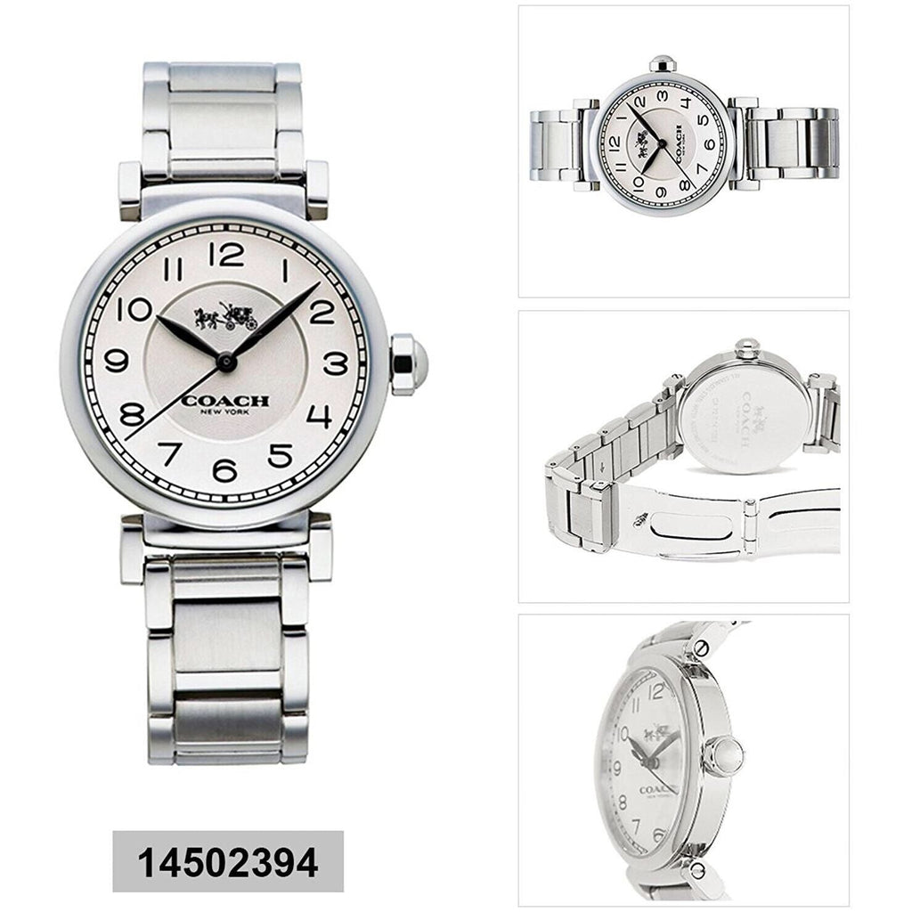 Coach Madison White Dial Silver Steel Strap Watch for Women - 14502394 Buy Now By Coach