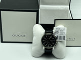 Gucci G Chrono Black Dial Black Leather Strap Watch For Men - YA101205 Buy Now By Gucci