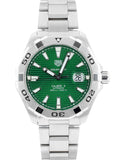 Tag Heuer Aquaracer Calibre 5 Automatic Green Dial Silver Steel Strap Watch for Men - WAY2015.BA0927 Buy Now By Tag Heuer
