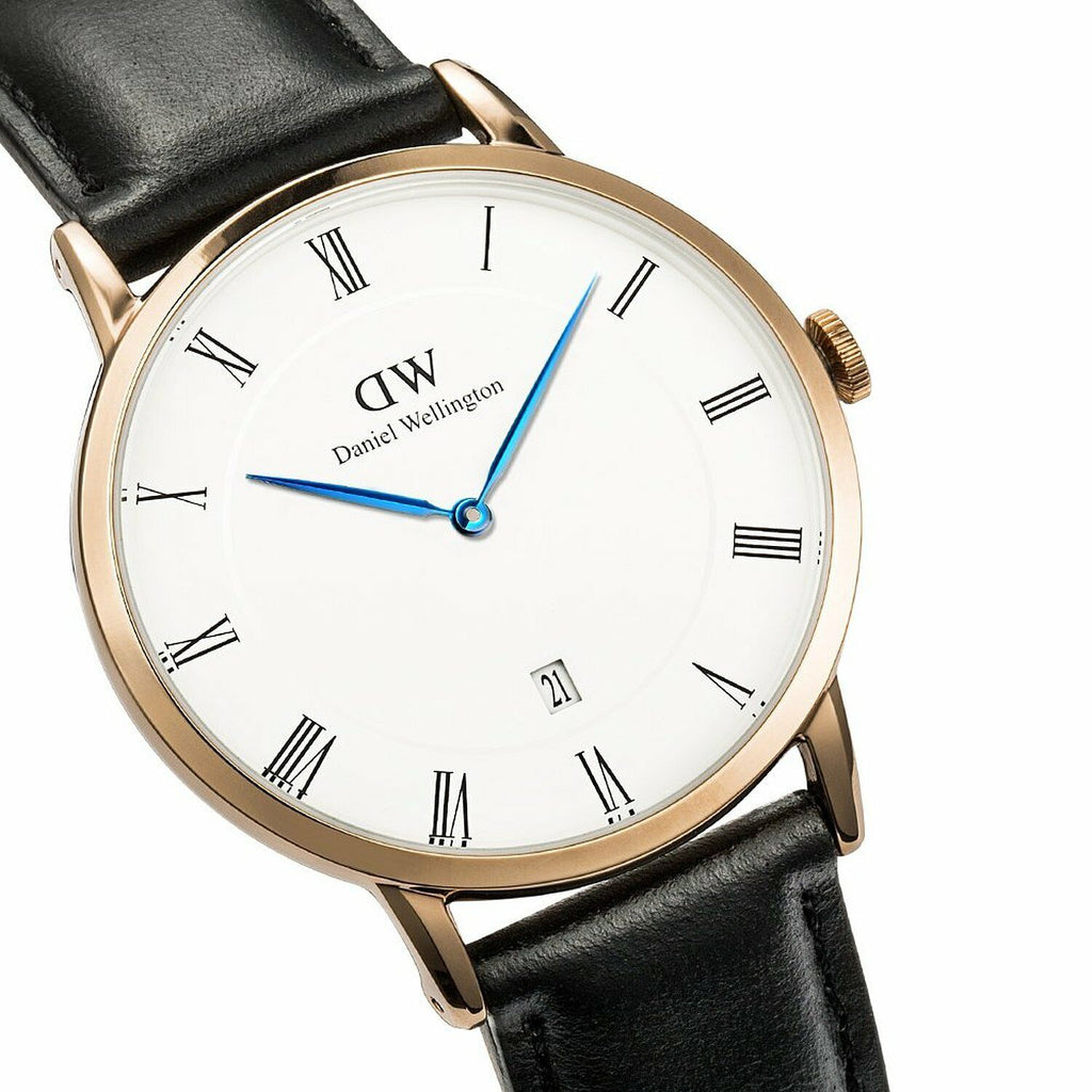 Daniel Wellington Classic Sheffield White Dial Black Leather Strap Watch For Men - DW00100084 Buy Now By Daniel Wellington