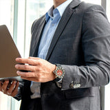 Emporio Armani Meccanico Automatic Red Dial Black Silicon Strap Watch For Men - AR60070 Buy Now By Emporio Armani