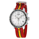 Tissot Quickster Chronograph NBA Miami Heat Edition White Dial Two Tone NATO Strap Watch for Men - T095.417.17.037.08 Buy Now By Tissot