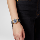 Versace Greca Blue Dial Blue Leather Strap Watch for Women - VERE00218 Buy Now By Versace