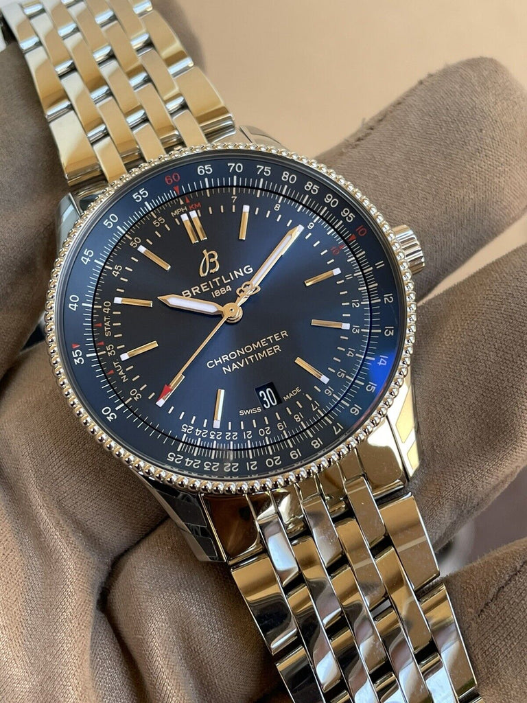 Breitling Navitimer Automatic 41mm Blue Dial Silver Steel Strap Watch for Men - A17326161C1A1 Buy Now By Breitling