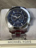 Michael Kors Stop Hunger Chronograph Blue Dial Silver Steel Strap Watch for Men - MK8314 Buy Now By Michael Kors