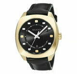 Gucci GG2570 Black Dial Black Leather Strap Watch For Men - YA142310 Buy Now By Gucci