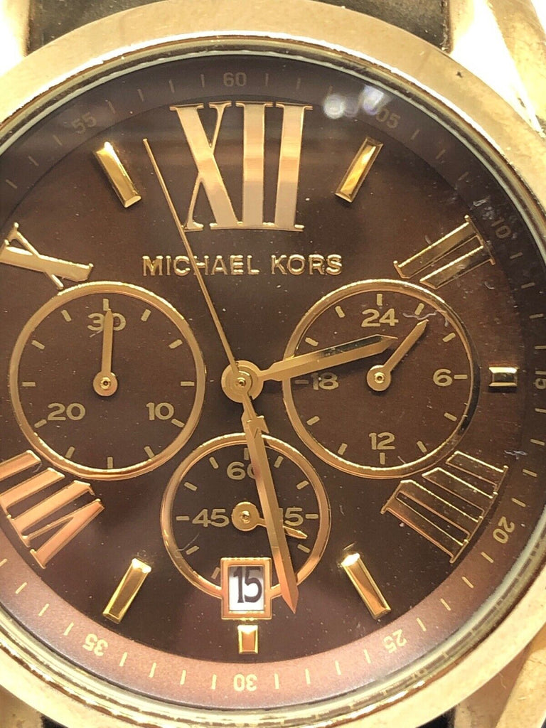 Michael Kors Bradshaw Brown Dial Gold Steel Strap Watch for Women - MK5502 Buy Now By Michael Kors