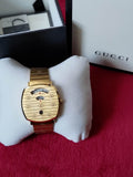 Gucci Grip Quartz Yellow Gold Dial Gold Steel Strap Unisex Watch - YA157409 Buy Now By Gucci