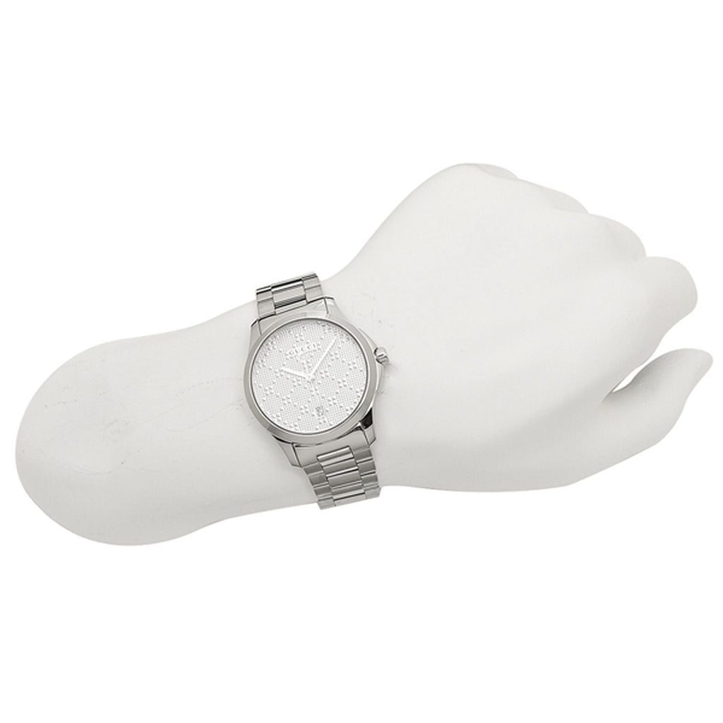 Gucci G Timeless Silver Dial Silver Steel Strap Watch For Women - YA126551 Buy Now By Gucci