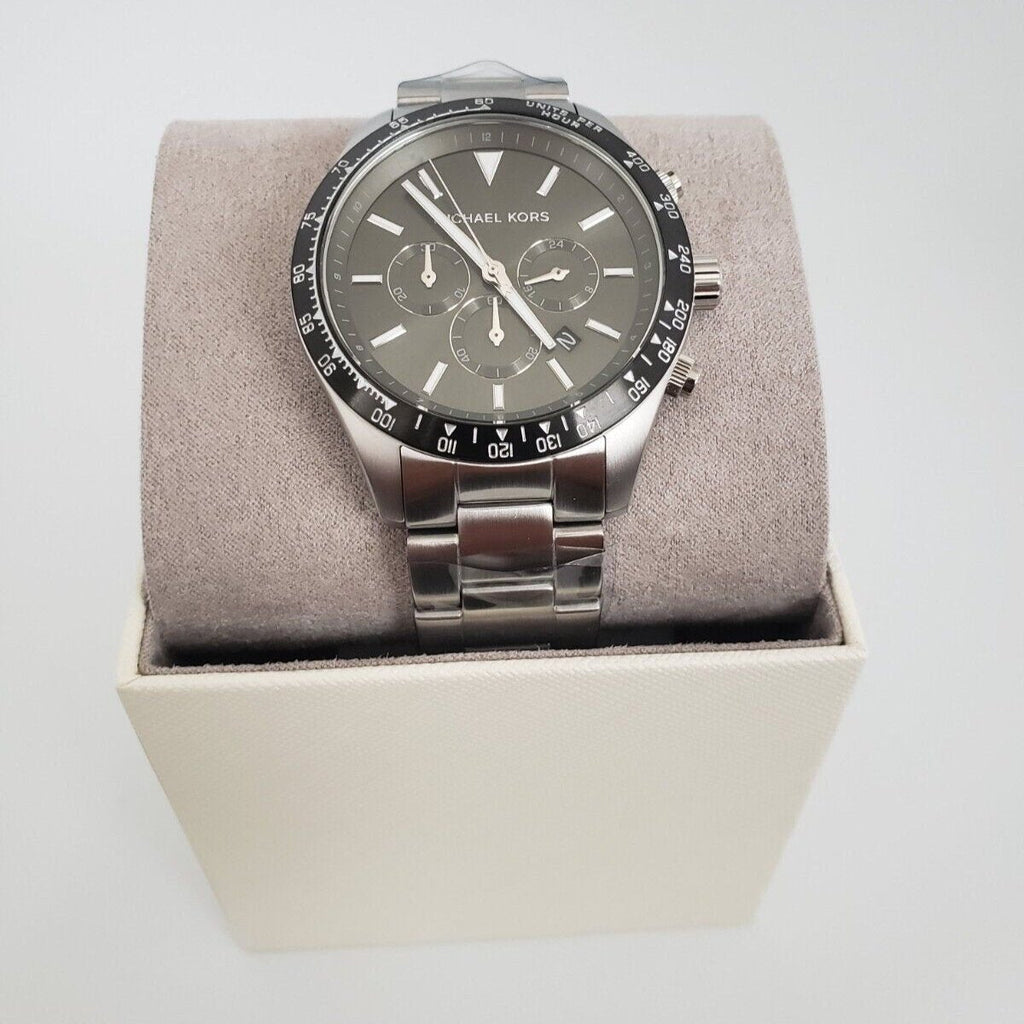 Michael Kors Layton Chronograph Green Dial Silver Steel Strap Watch For Men - MK8912 Buy Now By Michael Kors