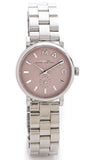 Marc Jacobs Baker Pink Dial Silver Steel Strap Watch for Women - MBM3283 Buy Now By Marc Jacobs