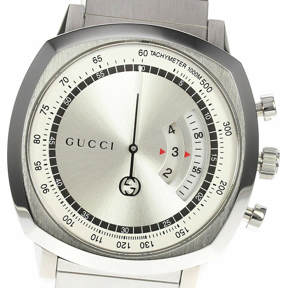 Gucci Grip Collection Quartz Silver Dial Silver Steel Strap Watch For Men - YA157302 Buy Now By Gucci