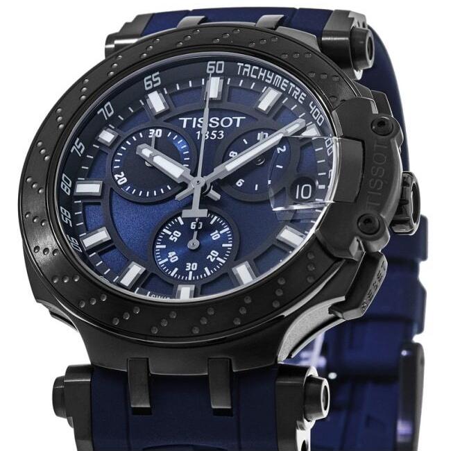 Tissot T Race Chronograph Blue Dial Blue Silicone Strap Watch For Men - T115.417.37.041.00 Buy Now By Tissot