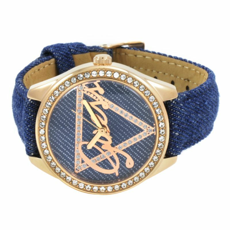 Guess Little Flirt Quartz Blue Dial Blue Leather Strap Watch For Women - W0456L6 Buy Now By Guess