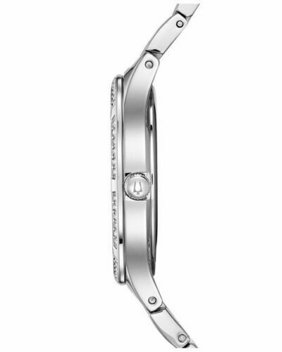 Bulova Crystal Collection Mother of Pearl Dial Silver Steel Strap Watch for Women - 96L263 Buy Now By Bulova