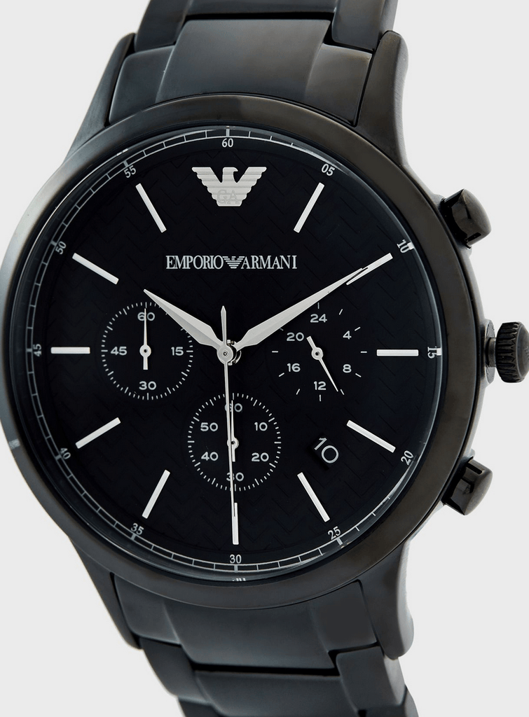 Emporio Armani Dress Chronograph Quartz Black Dial Black Stainless Steel Strap Watch For Men - AR2485 Buy Now By Emporio Armani