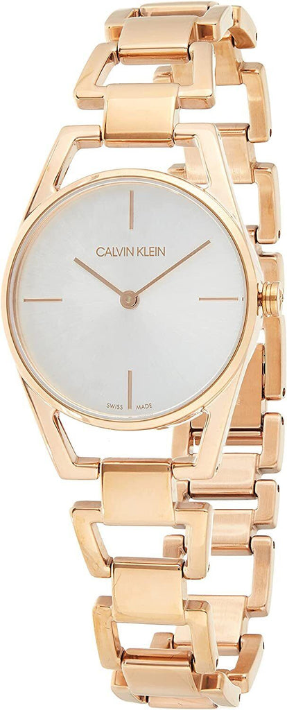 Calvin Klein Dainty White Dial Rose Gold Steel Strap Watch for Women - K7L23646 Buy Now By Calvin Klein