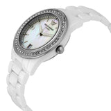 Emporio Armani Ceramica White Mother of Pearl Dial Stainless Steel Strap Watch For Women - AR1426 Buy Now By Emporio Armani