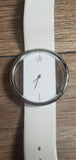 Calvin Klein Glam Transparent Dial White Leather Strap Watch for Women - K9423101 Buy Now By Calvin Klein
