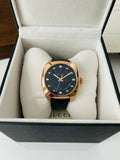 Gucci GG2570 Quartz Black Dial Black Leather Strap Watch For Women - YA142407 Buy Now By Gucci