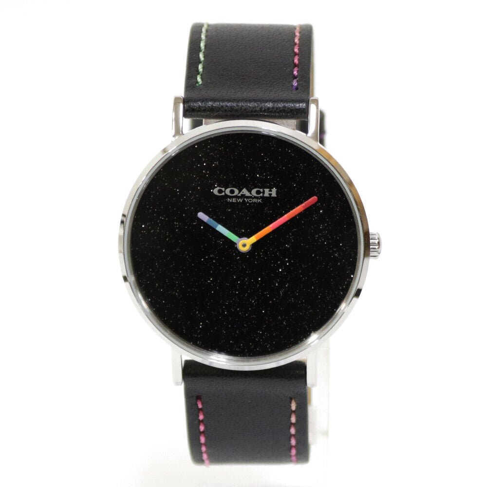 Coach Perry Black Dial Black Leather Strap Watch for Women - 14503033 Buy Now By Coach