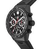 Tag Heuer Carrera Automatic Chronograph Black Dial Black Rubber Strap Watch for Men - CBG2A90.FT6173 Buy Now By Tag Heuer