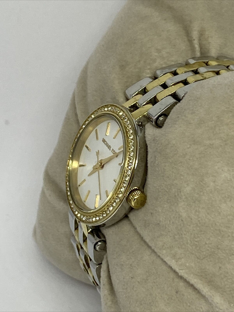 Michael Kors Darci White Dial Two Tone Steel Strap Watch for Women - MK3323 Buy Now By Michael Kors