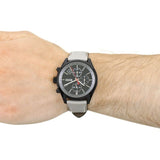 Hugo Boss Grand Prix Chronograph Black Dial Grey Leather Strap Watch for Men - 1513562 Buy Now By Hugo Boss