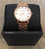 Marc Jacobs Baker White Dial Rose Gold Steel Strap Watch for Women - MBM3244 Buy Now By Marc Jacobs