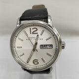 Marc Jacobs Fergus White Dial Black Leather Strap Watch for Men - MBM5076 Buy Now By Marc Jacobs