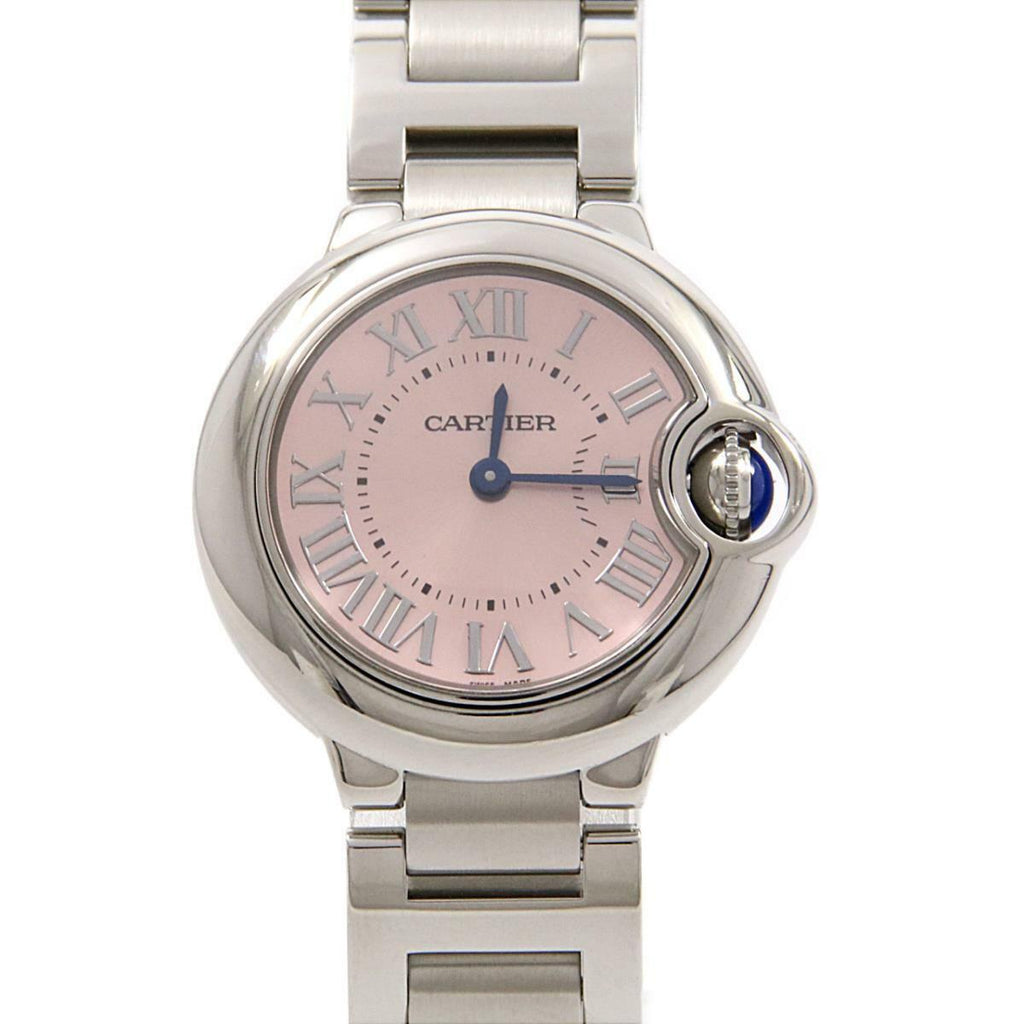 Cartier Ballon Bleu de Cartier Pink Dial Silver Steel Strap Watch for Women - W6920038 Buy Now By Cartier