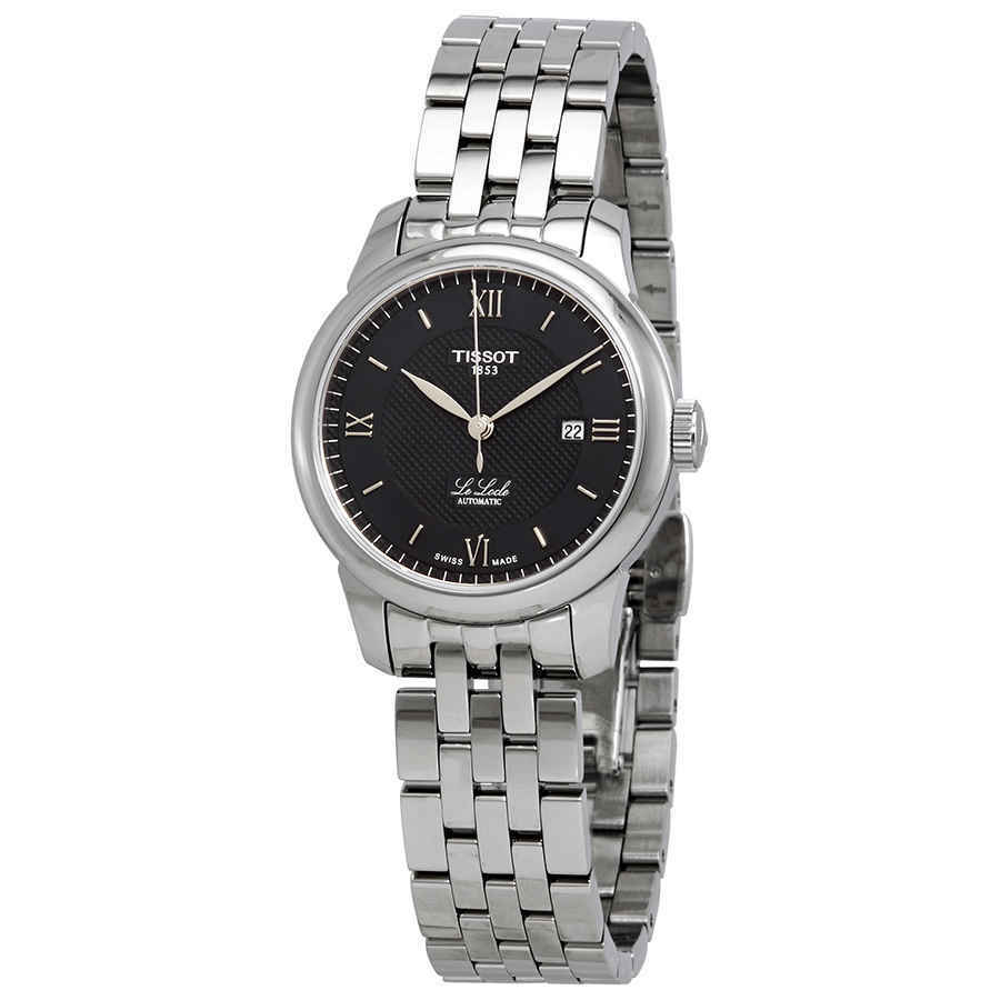 Tissot Le Locle Automatic Lady Black Dial Silver Steel Strap Watch For Women - T006.207.11.058.00 Buy Now By Tissot