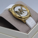 Michael Kors Janelle Three Hand Silver Dial White Rubber Strap Watch For Women - MK7141 Buy Now By Michael Kors