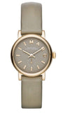 Marc Jacobs Baker Grey Dial Grey Leather Strap Watch for Women - MBM1318 Buy Now By Marc Jacobs