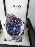 Hugo Boss Globetrotter Blue Dial Silver Steel Strap Watch for Men - 1513823 Buy Now By Hugo Boss
