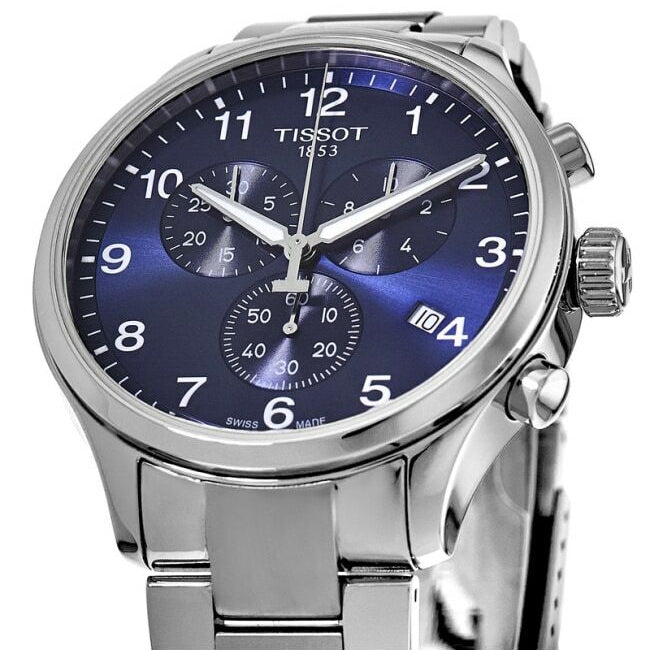 Tissot T Sport Chrono XL Classic Blue Dial Silver Steel Strap Watch For Men - T116.617.11.047.01 Buy Now By Tissot